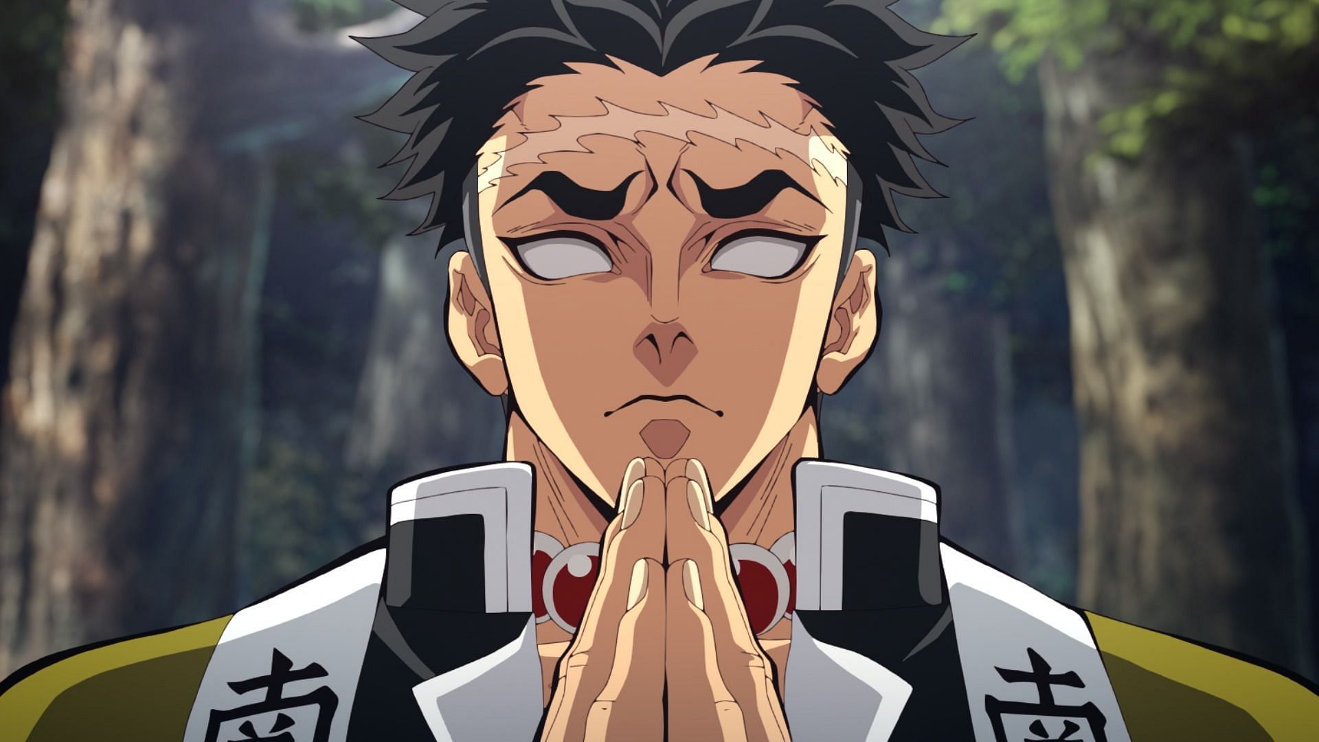 Gyomei is one of the most powerful Demon Slayer characters despite being blind (Image via Ufotable)